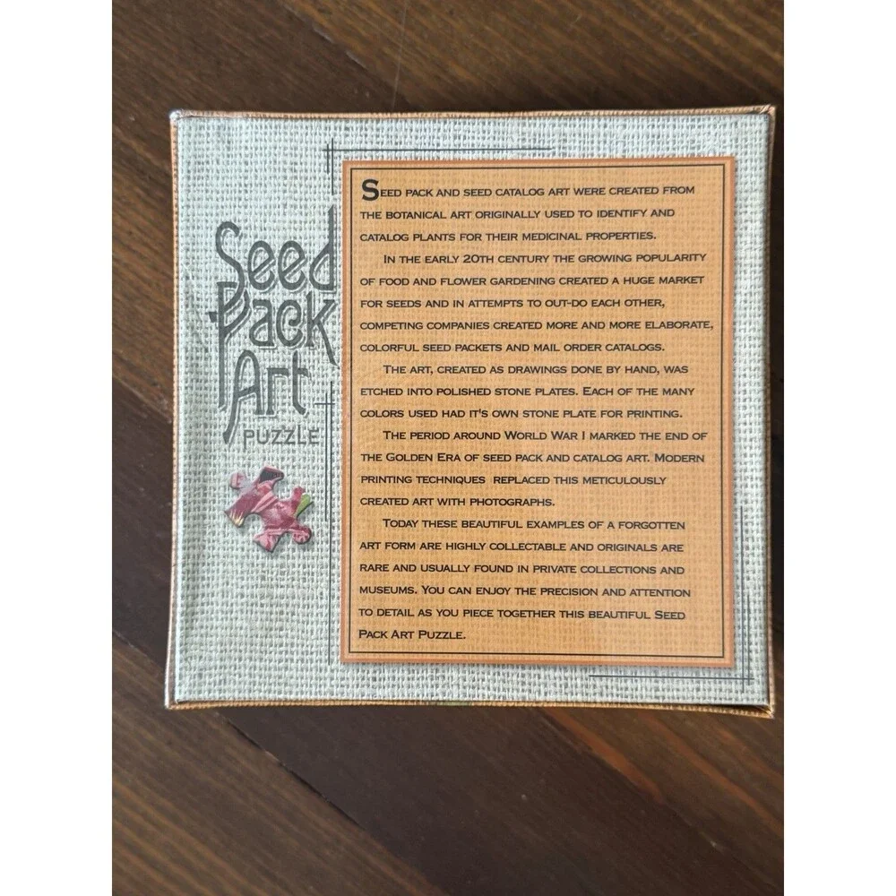 Seed Pack Art Puzzle 250 Pieces DB Company Currie Bros. Spring 1899 New